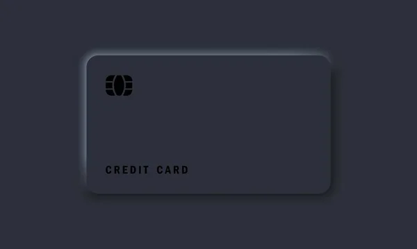 Kreditkartensymbol Geschäftskonzept Elemente Der Benutzeroberfläche Für Mobile App Dunkles Thema — Stockvektor