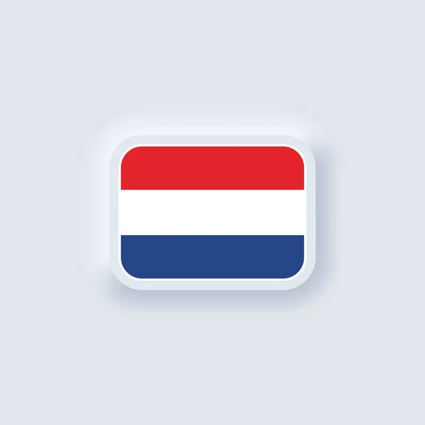 Nederländernas Flagga Nationell Nederländsk Flagga Vektorillustration Eps10 Enkla Ikoner Med — Stock vektor