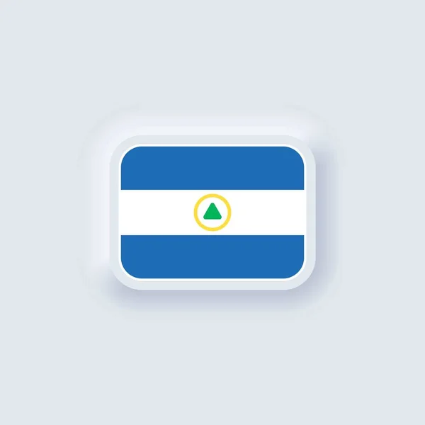 Флаг Никарагуа Национальный Флаг Никарагуа Символ Никарагуа Векторная Иллюстрация S10 — стоковый вектор