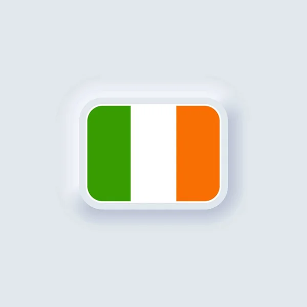 Bandera Irlanda Bandera Nacional Irlanda Símbolo Irlandés Ilustración Vectorial Eps10 — Archivo Imágenes Vectoriales