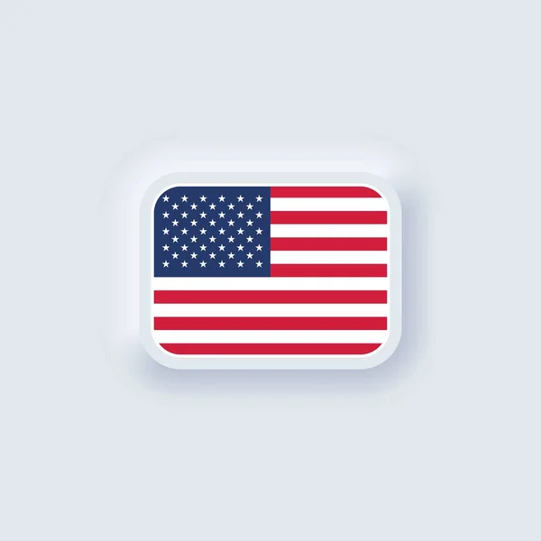 Bandera Estados Unidos Bandera Nacional Símbolo Americano Ilustración Vectorial Eps10 — Archivo Imágenes Vectoriales
