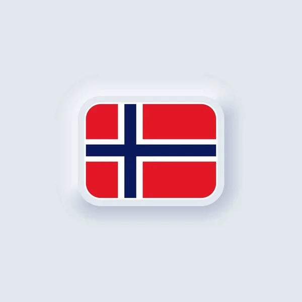 Флаг Норвегии Государственный Флаг Норвегии Символ Норвегии Векторная Иллюстрация S10 — стоковый вектор