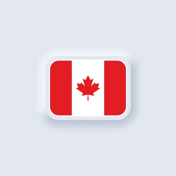 Bandeira Canadá Bandeira Nacional Canadá Símbolo Canadiano Ilustração Vetorial Eps10 — Vetor de Stock