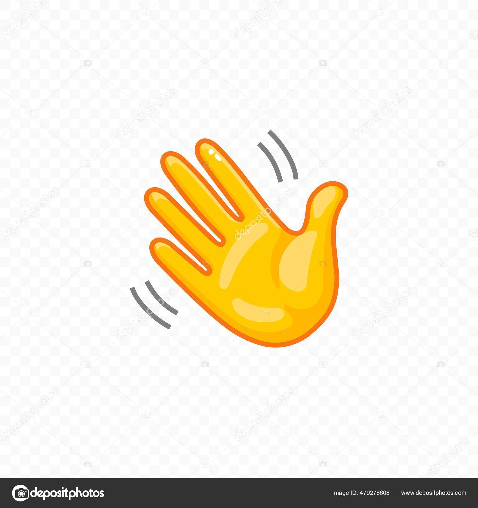 Acenando Mão Olá Bem Vindo Adeus Ícone Gesto Ilustração Vetorial Vetor de  stock de ©vladakingdom@gmail.com 479278608, image size:1600x1700