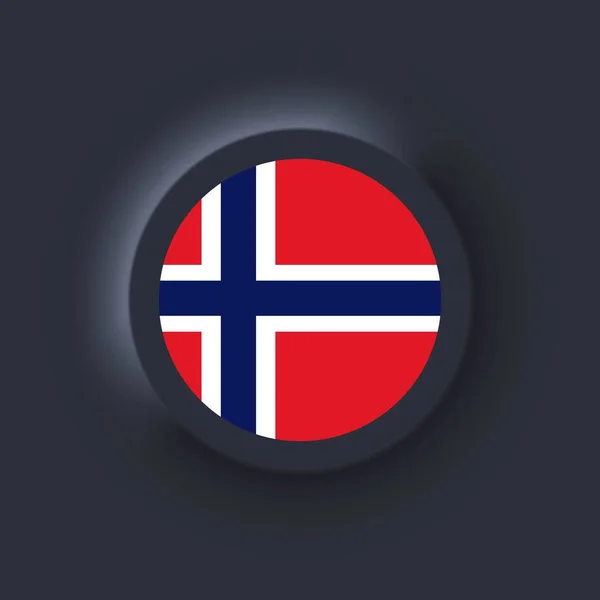 Bandeira Noruega Bandeira Nacional Noruega Símbolo Noruega Ilustração Vetorial Eps10 —  Vetores de Stock