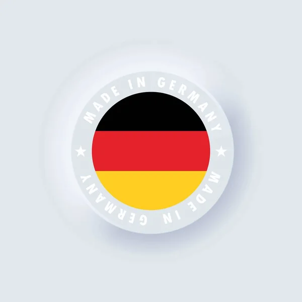 Hecho Alemania Alemania Hizo Alemania Emblema Etiqueta Signo Botón Insignia — Vector de stock