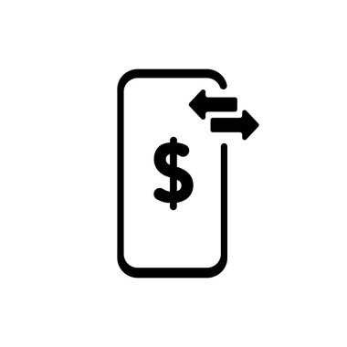 Online currency exchange icon set. Money transfer icon. Vector EPS 10. Isolated on white background.