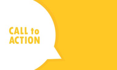 Call to action speech bubble banner. Can be used for business, marketing and advertising. Vector EPS 10. Isolated on white background.