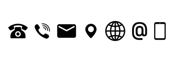 Contact Icon Set Communication Symbol Your Web Site Design Logo — Vetor de Stock