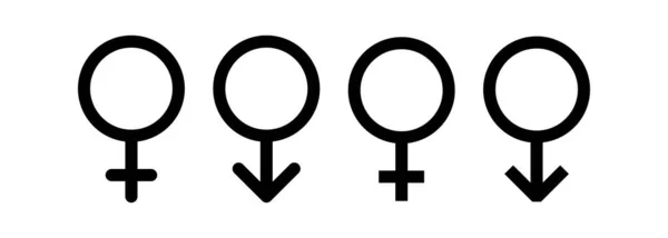 Gender Symbol Weiblich Und Männlich Mann Und Frau Unterschreiben Vektor — Stockvektor