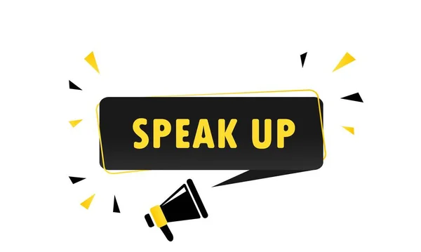 Megaphone Speak Speech Bubble Banner Loudspeaker Can Used Business Marketing - Stok Vektor