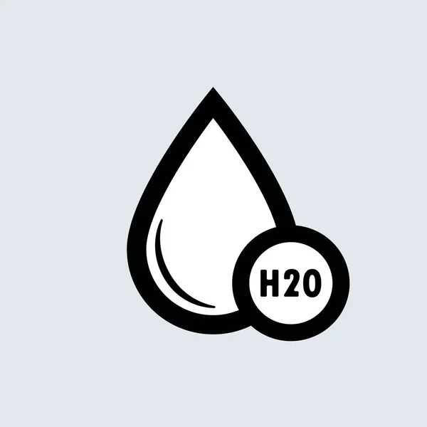 Icono Gota Agua Caída H2O Vector Eps Aislado Sobre Fondo — Archivo Imágenes Vectoriales