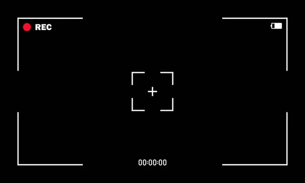 Camera Frame Zoeker Scherm Van Vido Recorder Opnemen Van Videoscherm — Stockvector