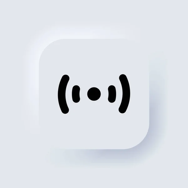 无线和无线图标 Fi信号符号 Wifi无线图标可视化信号 远程互联网接入集合 Numorphic Ux白色用户界面Web按钮 新形象主义 病媒Eps — 图库矢量图片