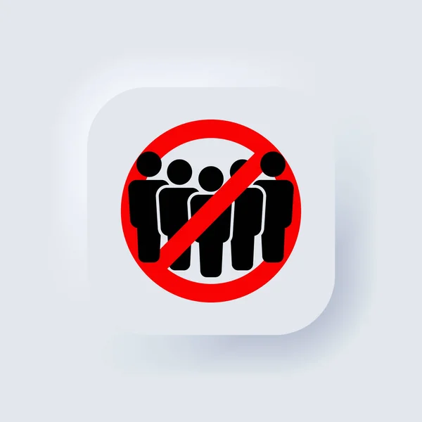 Обмеження Суспільного Доступу Група Людей Знак Заборони Заборона Збирання Людей — стоковий вектор