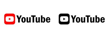 Youtube logosu. Youtube simgesi. Sosyal medya simgeleri. Gerçekçi Youtube uygulaması seti. Logo Vektörü. Zaporizhzhia, Ukrayna - 22 Haziran 2021.
