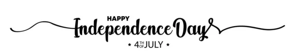 4Th July Greeting Card Happy Independence Day 4Th July Lettering — Stock Vector