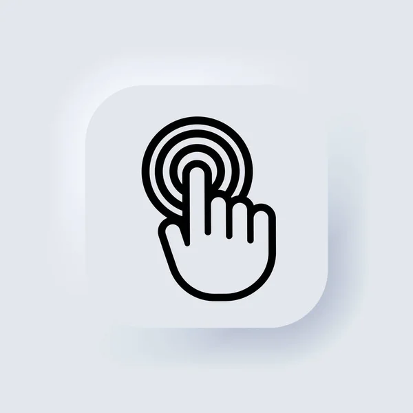 Handzeiger Symbol Hand Touchscreen Smartphone Symbol Smartphone Bildschirm Mit Klickfinger — Stockvektor