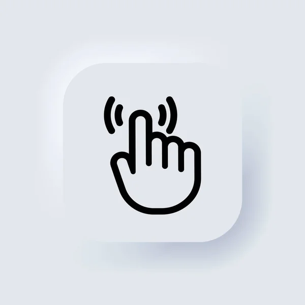 Handwijzer Icoon Handcursor Touch Screen Smartphone Pictogram Smartphone Scherm Met — Stockvector