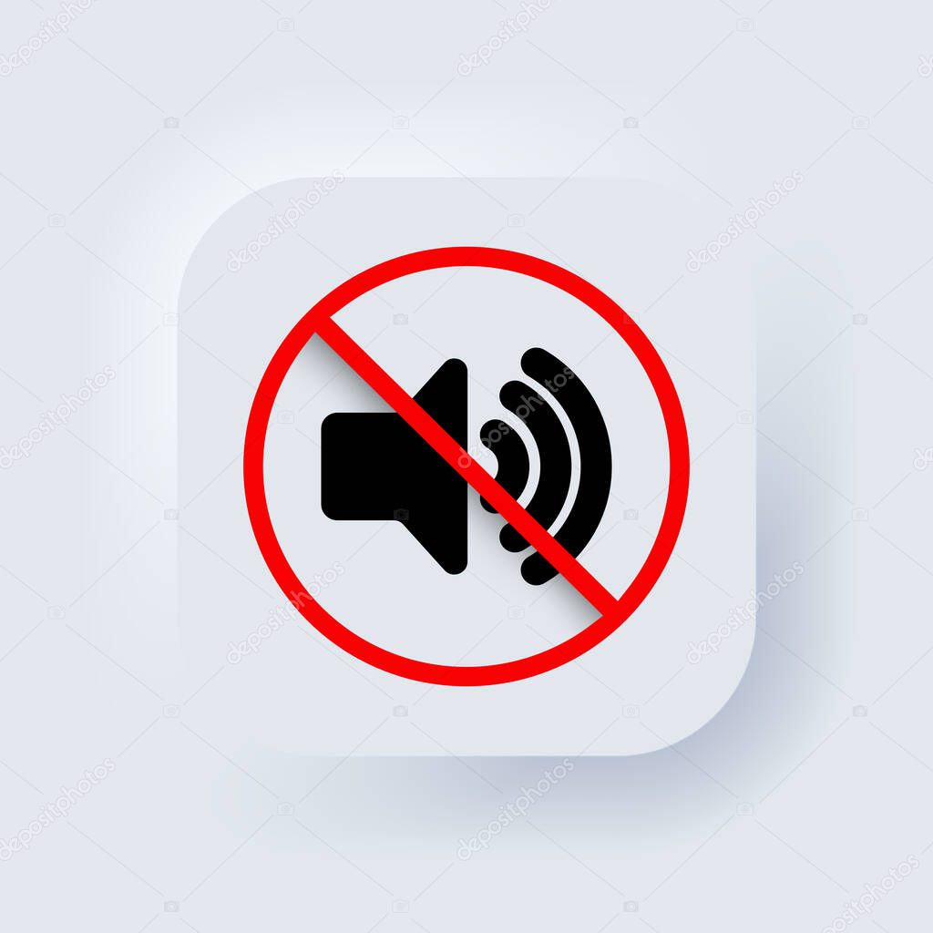 Volume off or mute mode sign for smartphone. Silent mode of smartphone. Vector. Dynamic sign. A symbol of peace and quiet, a call to turn off gadgets. Speaker icon.