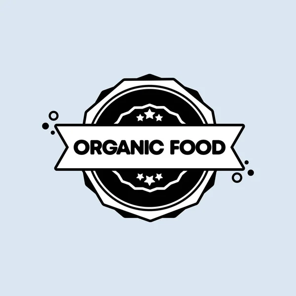 Badge Alimentaire Biologique Vecteur Icône Timbre Sur Les Aliments Biologiques — Image vectorielle