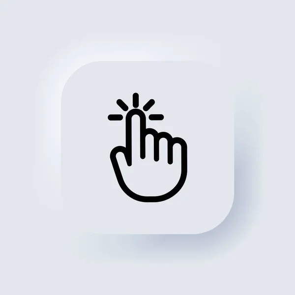 Imleç Simgesi Elle Ekran Akıllı Telefon Simgesine Dokun Parmak Şıklatmalı — Stok Vektör