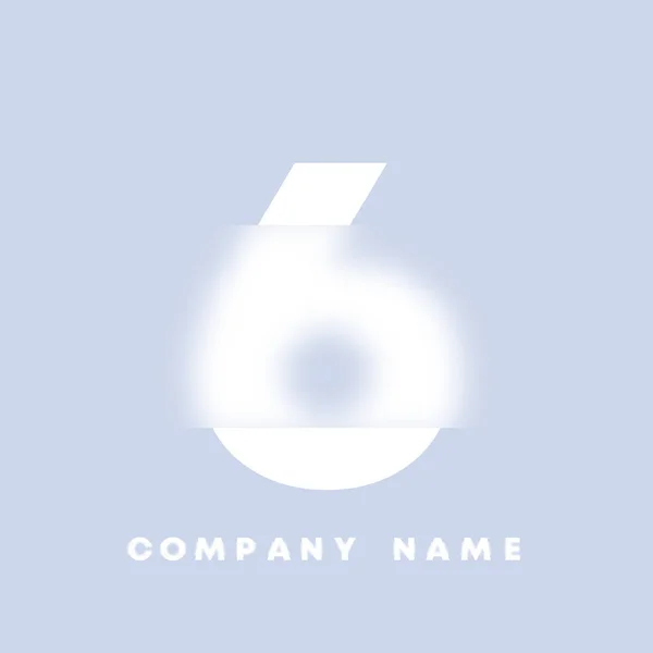 Abstract Art Numbers Logo Glassmorphism Blurry Style Font Typography Design —  Vetores de Stock