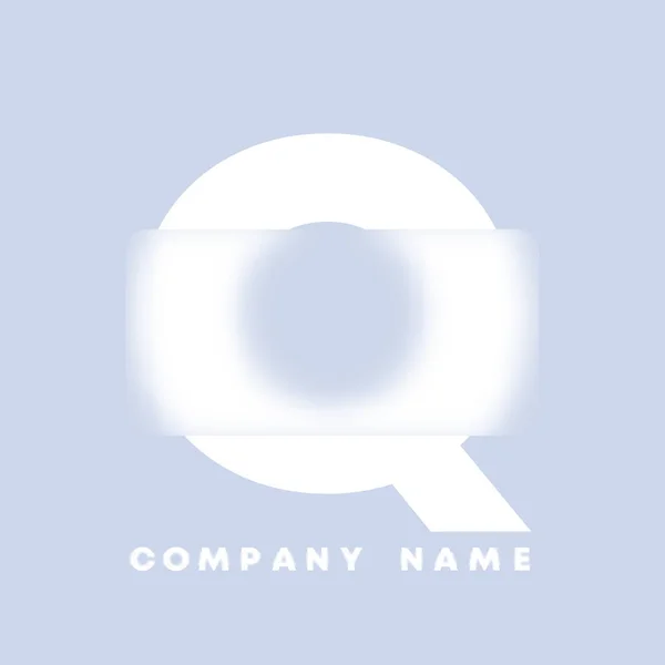Abstract Art Alphabet Letter Logo Glassmorphism Blurry Style Font Typography — Stock Vector