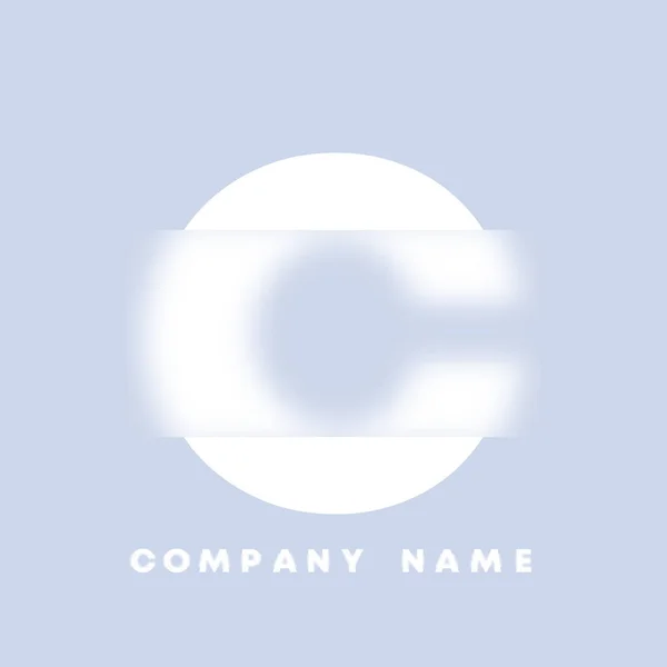 Alphabet Art Abstrait Lettre Logo Glassmorphisme Police Style Flou Design — Image vectorielle