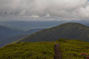 Yazın bulutların arasında dağlar