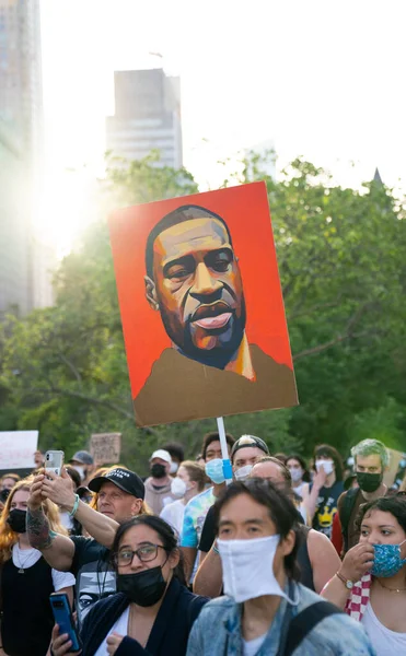 Blm George Floyd Remembrance March May 25Th 2021 New York — Stock Photo, Image