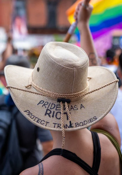 Stonewall Pride March Fényképezte Június 2021 Ben Alsó Manhattan Nyc — Stock Fotó