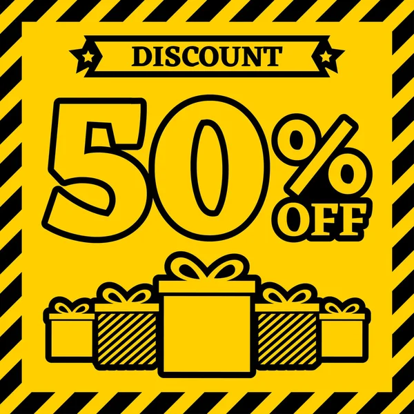 Sale poster with 50 percent discount — Stock Vector