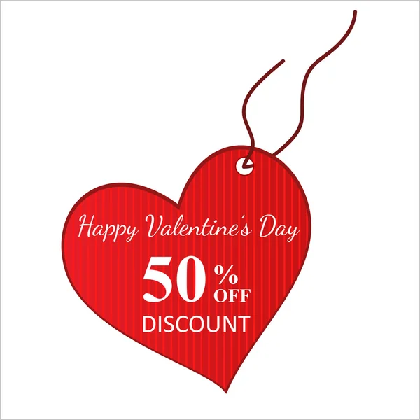 Happy Valentine's Day sale label — Stock Vector