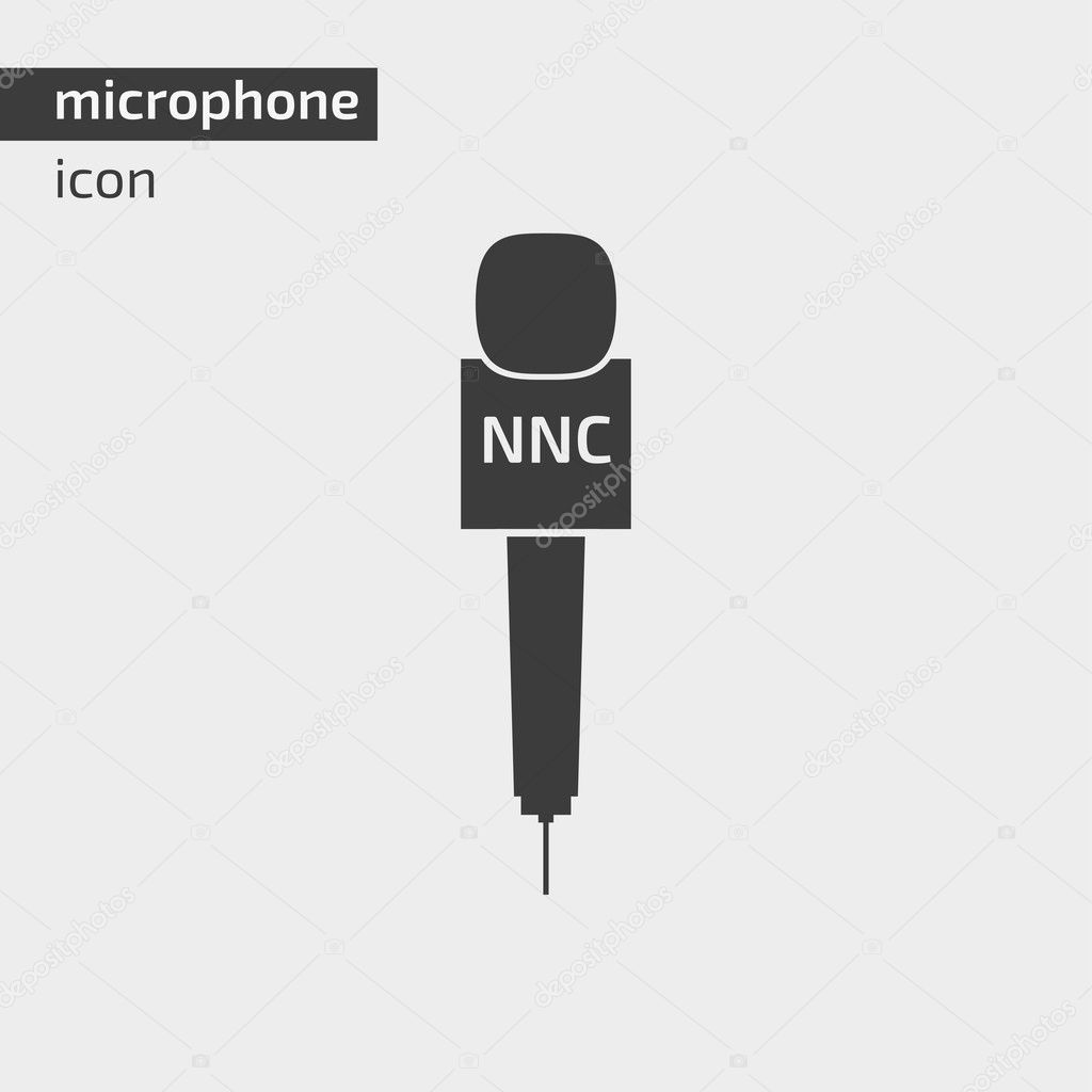 Vector microphone icon illustration