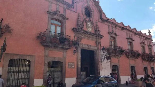 Colonial Épület Hotel Queretaro — Stock Fotó
