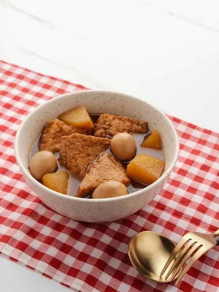 Semur Hausgemachter Semur Aus Indonesien Mit Zutaten Wie Tofu Wachteleiern — Stockfoto