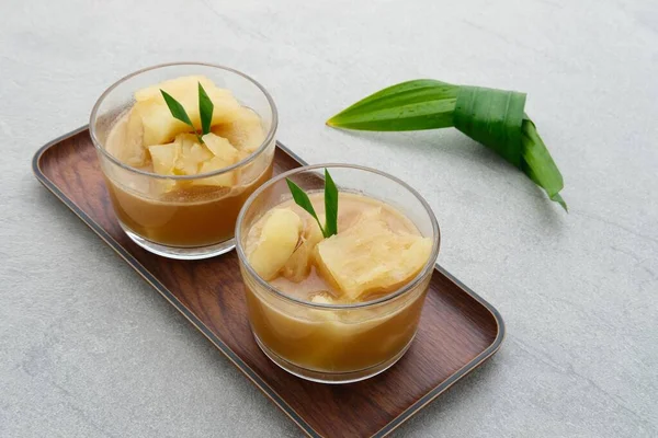 Kolak Kolak Singkong Ist Ein Indonesisches Dessert Das Während Des — Stockfoto