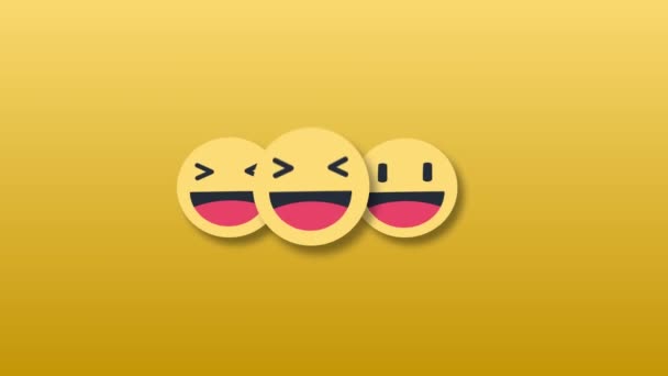 Emoticonos de redes sociales. Imágenes FullHD de alta calidad — Vídeo de stock