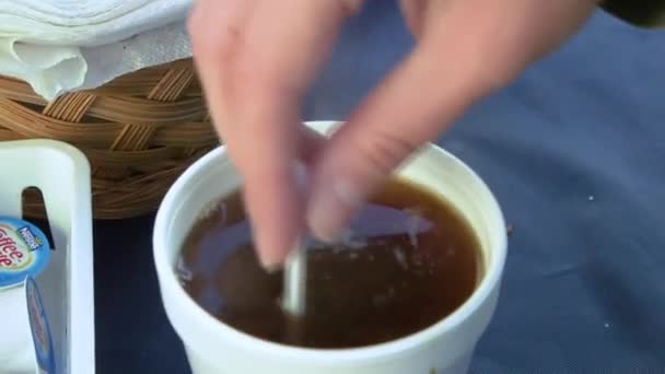Eine Tasse Kaffee — Stockvideo