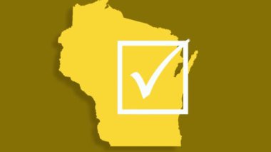Wisconsin Eyaleti oy sandığı animasyon özgürlükçü partisi sarısı