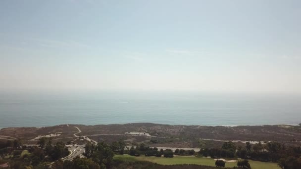 Um grande campo verde com árvores no fundo — Vídeo de Stock