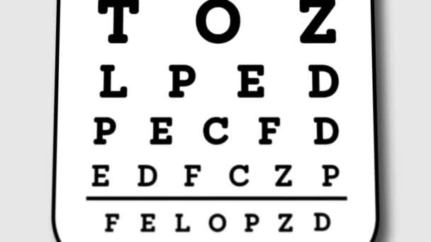 A Tilt up on eye examination — стоковое видео