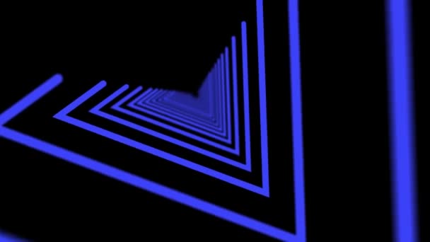 A Mesmerizing spinning blue triangle — Stock Video