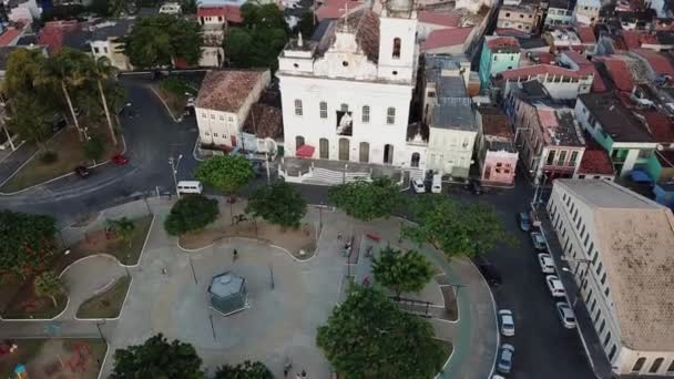 Iglesia de Santo Antonio Alem do Carm y Largo de Santo Antonio en Salvador Brasil — Vídeos de Stock