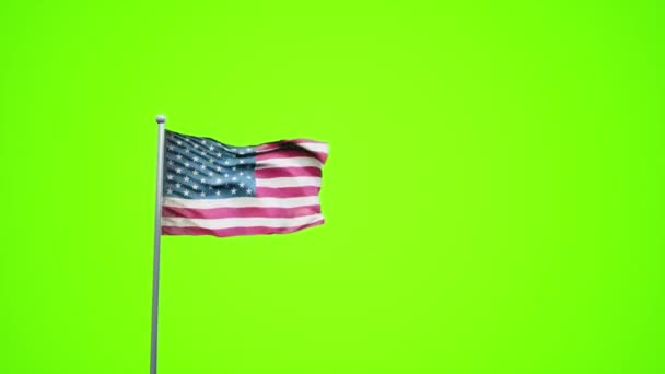 Bandeira americana a acenar. Imagens 4k de alta qualidade — Vídeo de Stock