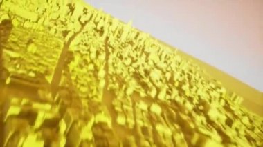 Sarı 3D model şehrin havasından geriye doğru itme