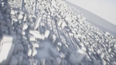 Isı güdümlü yüksek çözünürlüklü beyaz 3D model şehir havasından geri itme