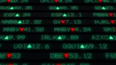 Mavi borsa kalp tahtasında yavaş bir tava
