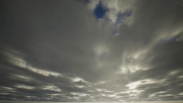 En realistisk animation 3D delvis grumlig himmel på dagtid — Stockvideo